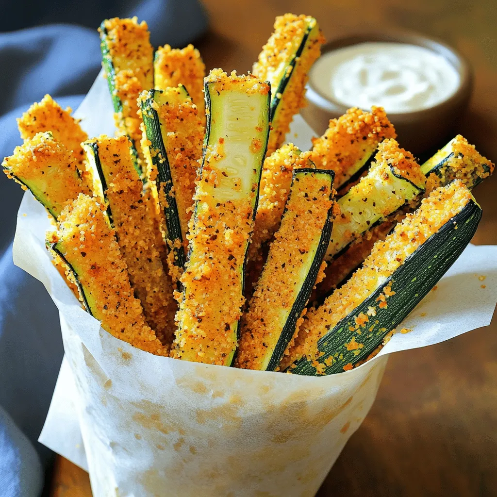 Spicy Garlic Parmesan Zucchini Fries Crunchy Delight