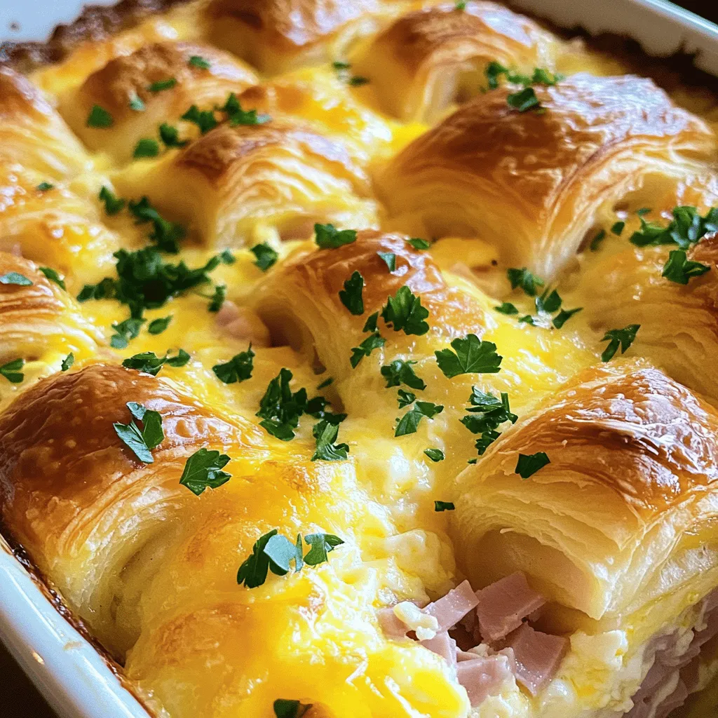 When you make ham and cheese croissant bake, you need a few key items. Here’s what to gather: