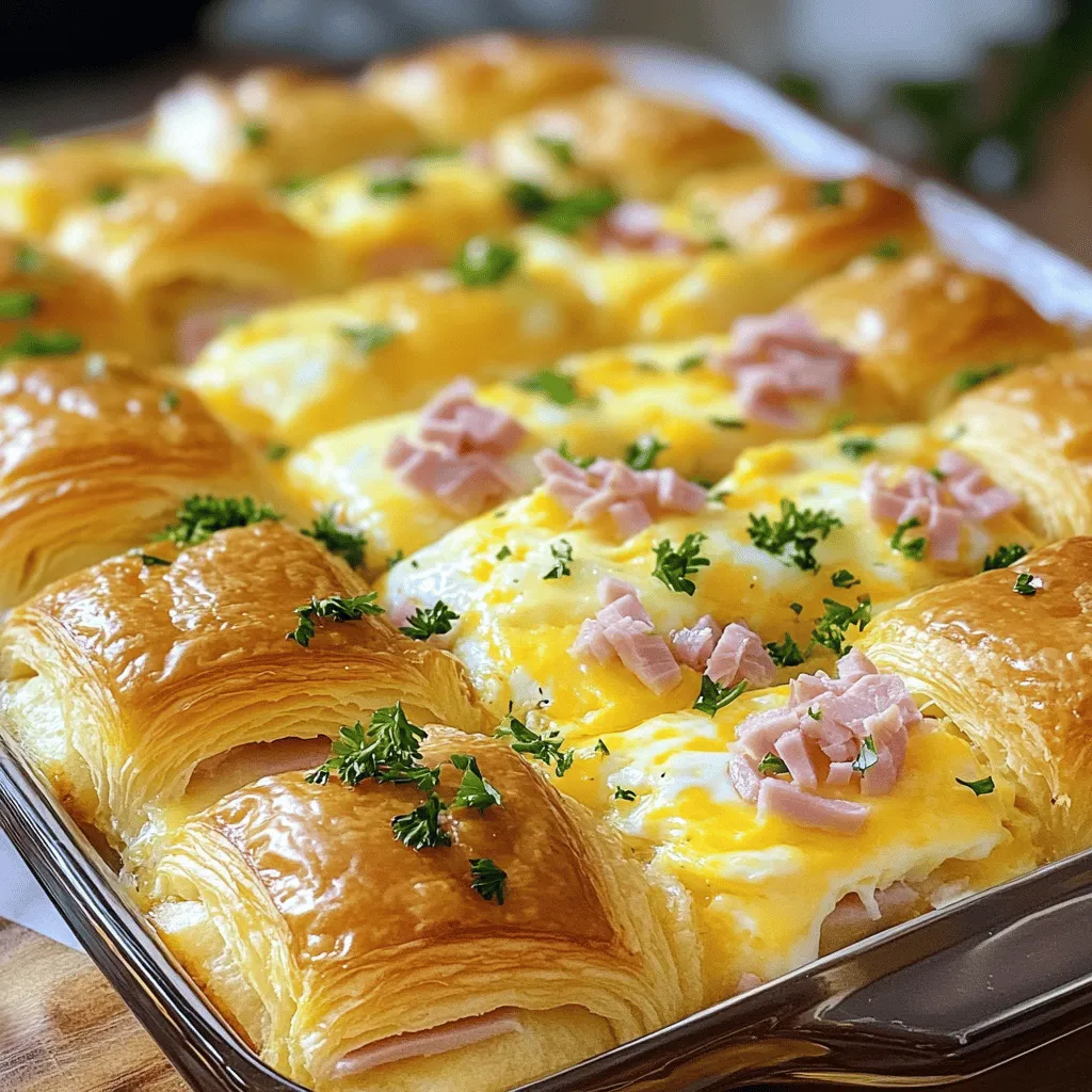 Ham and Cheese Croissant Bake Tasty and Simple Dish