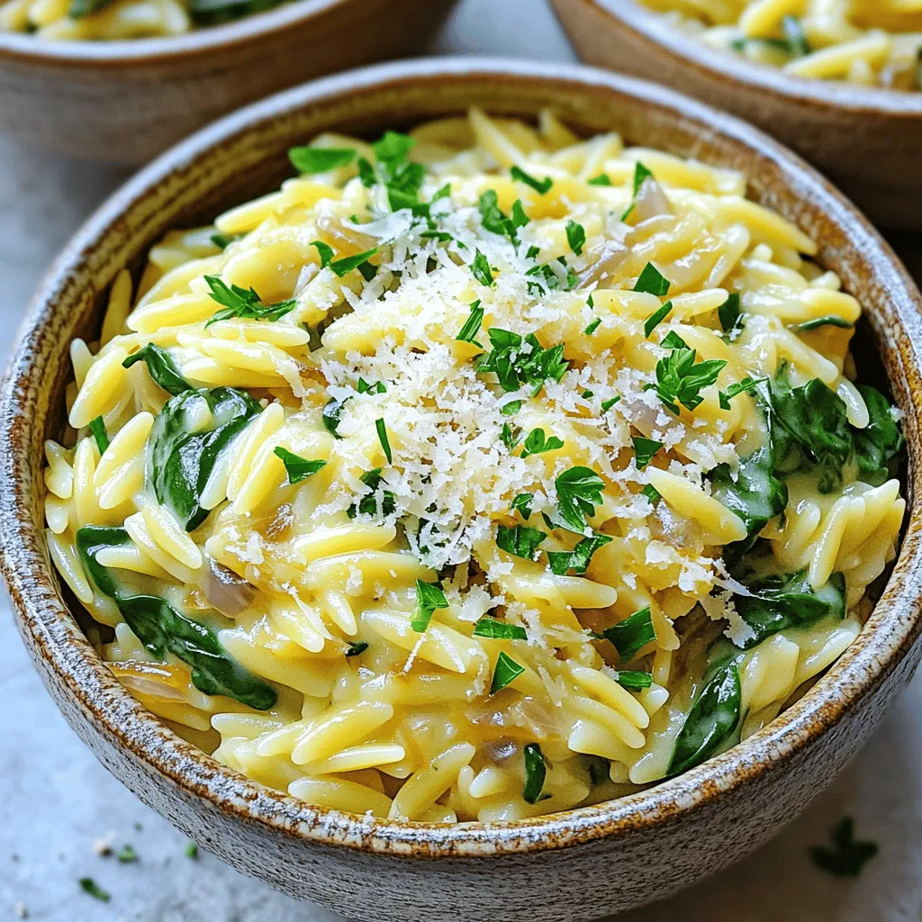 One-Pot Creamy Garlic Parmesan Orzo Comfort Dish