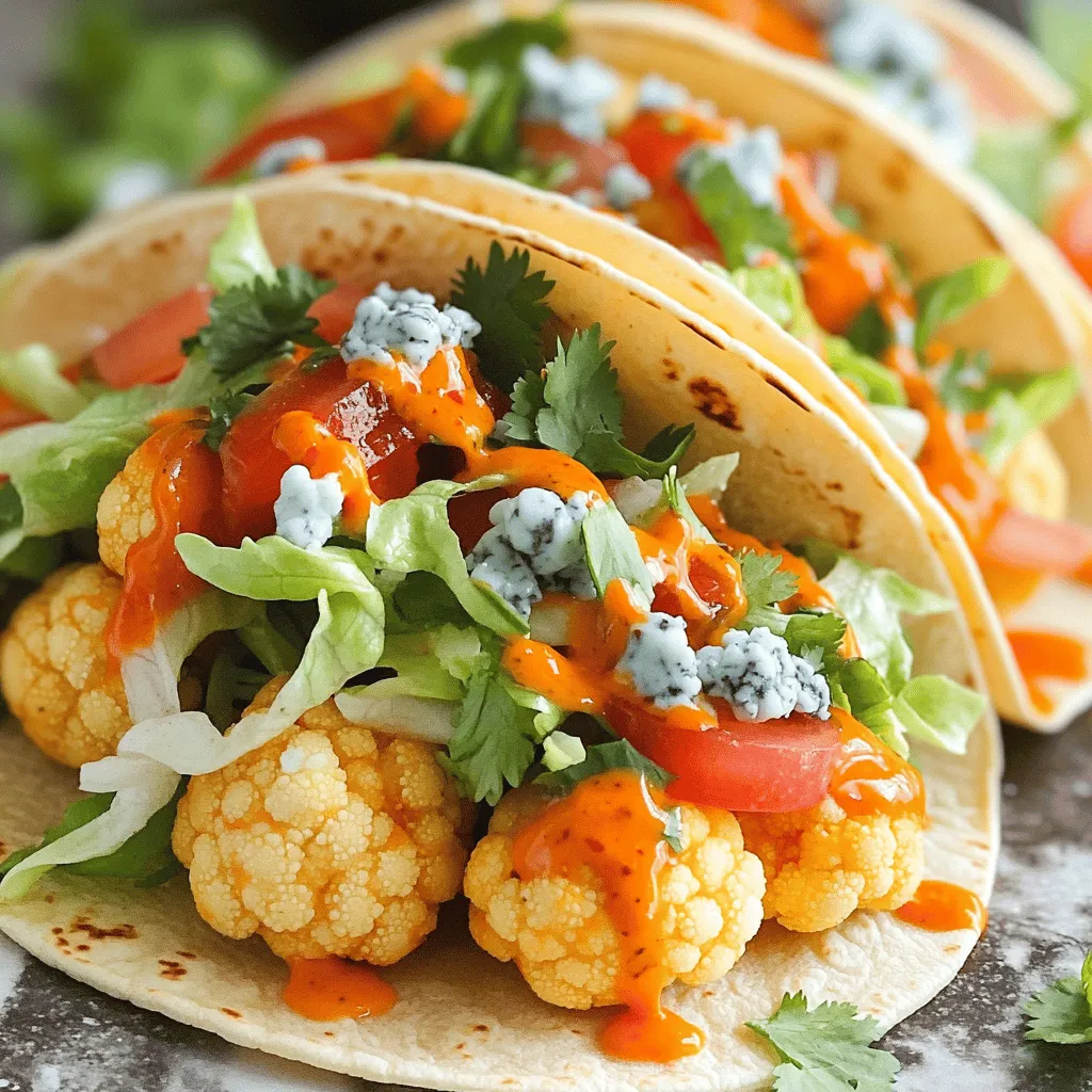 Air Fryer Crispy Buffalo Cauliflower Tacos Delight