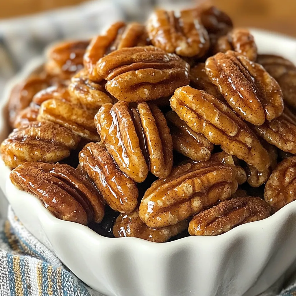 Maple Cinnamon Roasted Pecans Irresistible Snack Delight