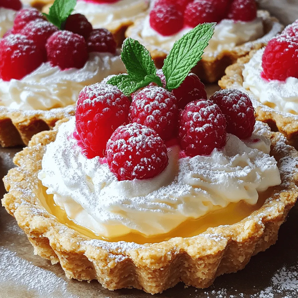 Vanilla Cream Tarts with Fresh Raspberries Delight