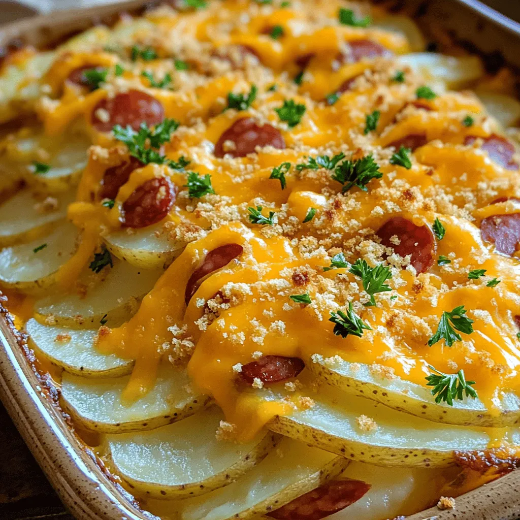 Savory Smoky Kielbasa &#038; Cheesy Potato Casserole
