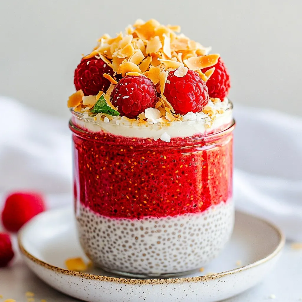 Coconut Raspberry Chia Pudding Tasty and Healthy Treat