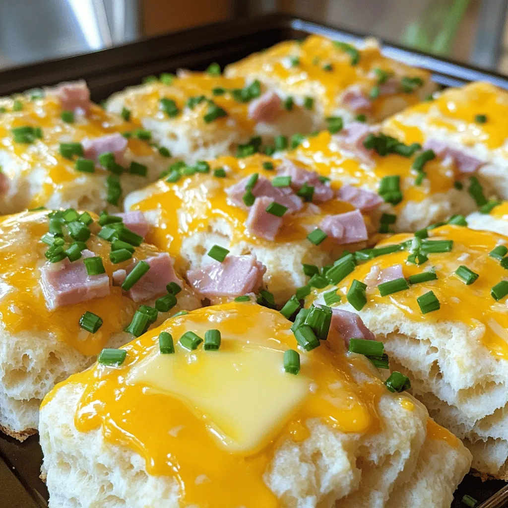 Ham and Cheese Butter Swim Biscuits Easy Recipe Guide