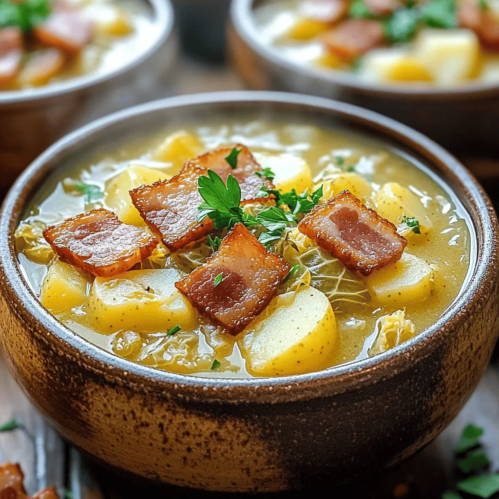 Irish Bacon, Cabbage, and Potato Soup Warm and Hearty Dish