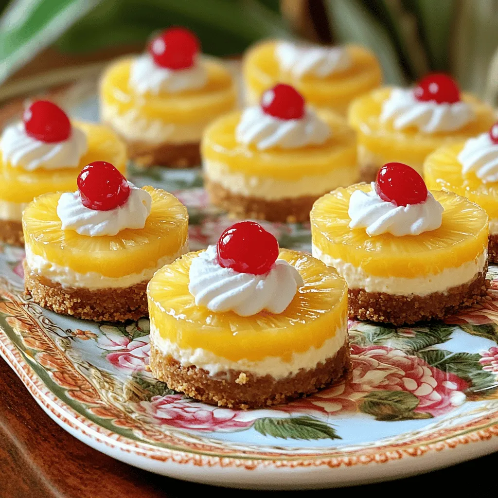 To make mini pineapple upside down cheesecakes, you need some key ingredients. These will help you create that perfect blend of flavors and textures.