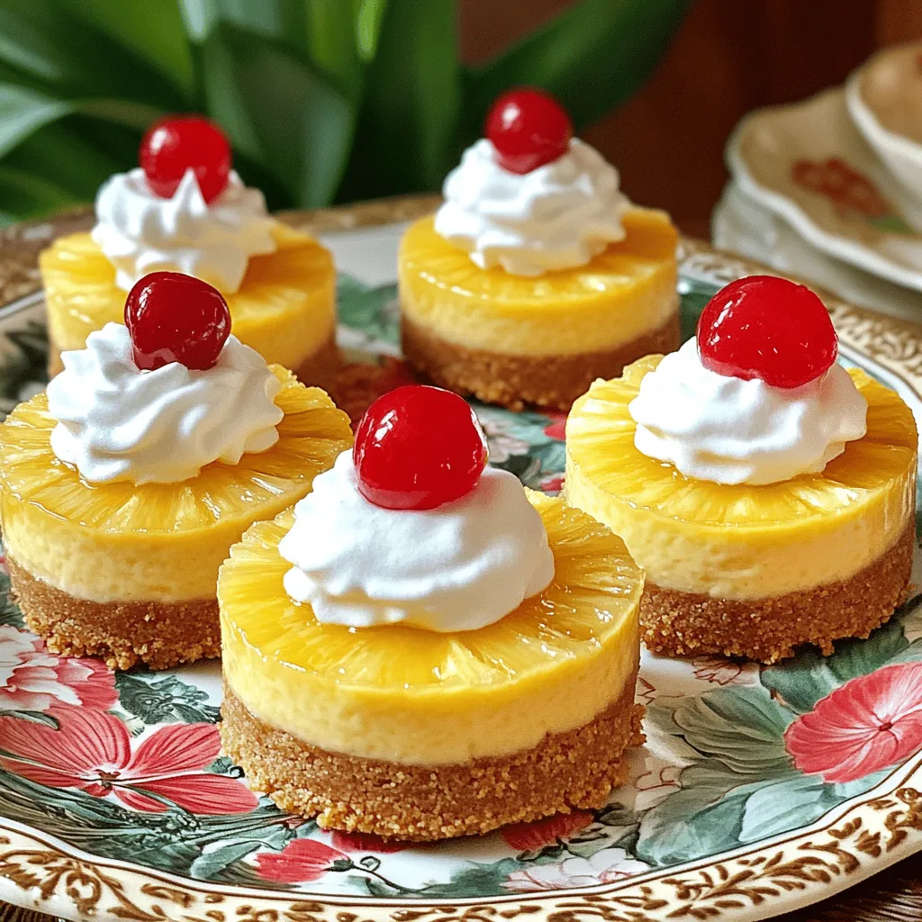 Mini Pineapple Upside Down Cheesecakes Tasty Treat