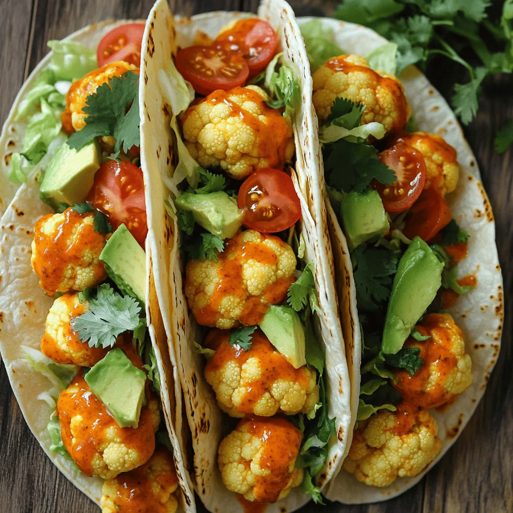 Vegan Buffalo Cauliflower Tacos Flavorful and Easy Meal