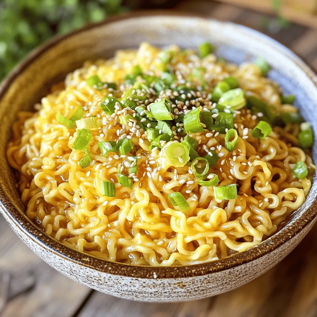 Garlic Butter Ramen Noodles in 10 Minutes Delight