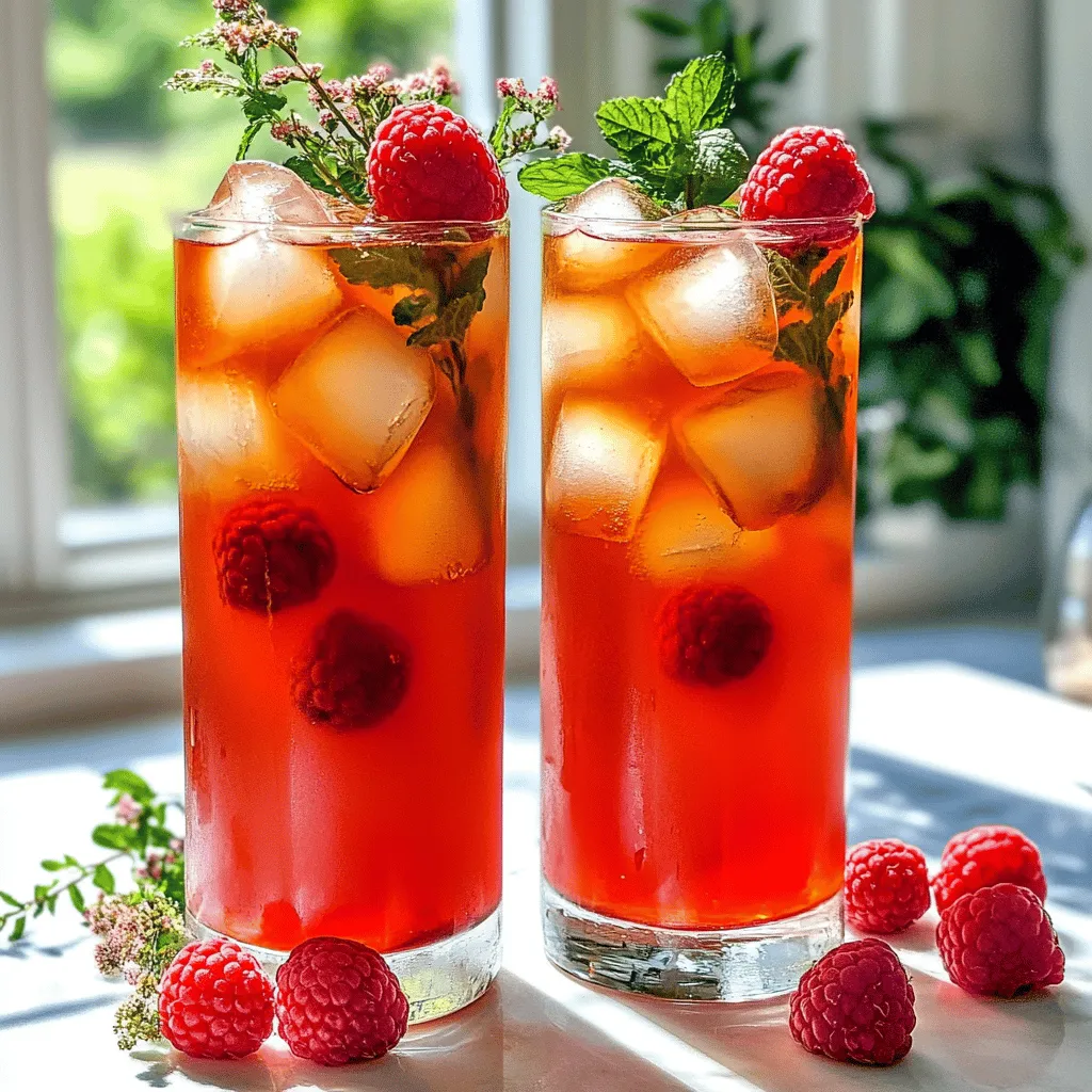 To make Earl Grey raspberry iced tea, you need fresh and simple ingredients. First, grab four cups of water. This will be the base for your tea. Next, you need four Earl Grey tea bags. This tea gives a lovely flavor and aroma.