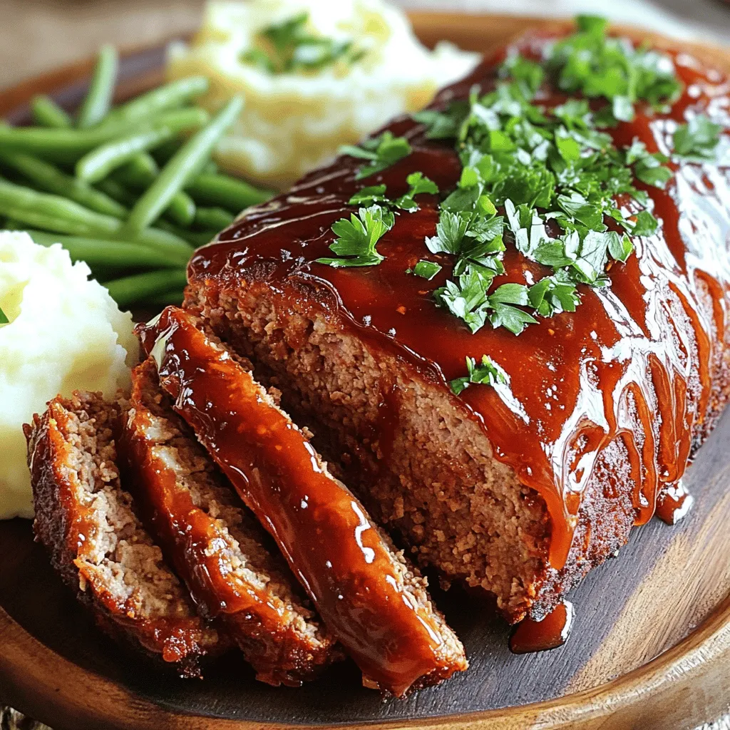 To make a tasty honey BBQ meatloaf, gather your ingredients. You need:
