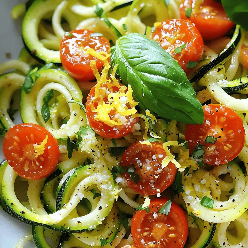Lemon Garlic Zucchini Noodles Fresh and Flavorful Dish
