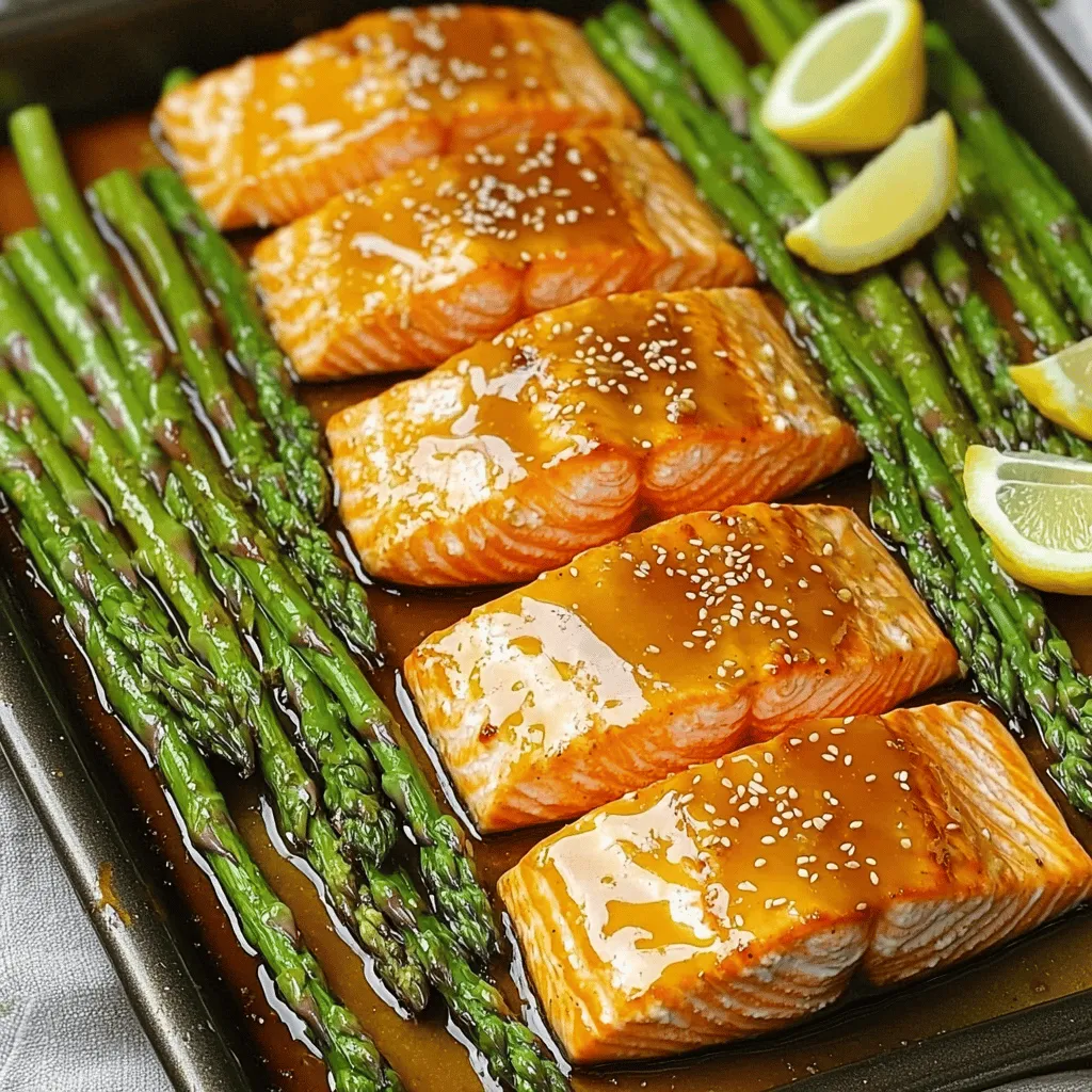 Sheet-Pan Honey Garlic Salmon &#038; Asparagus Delight