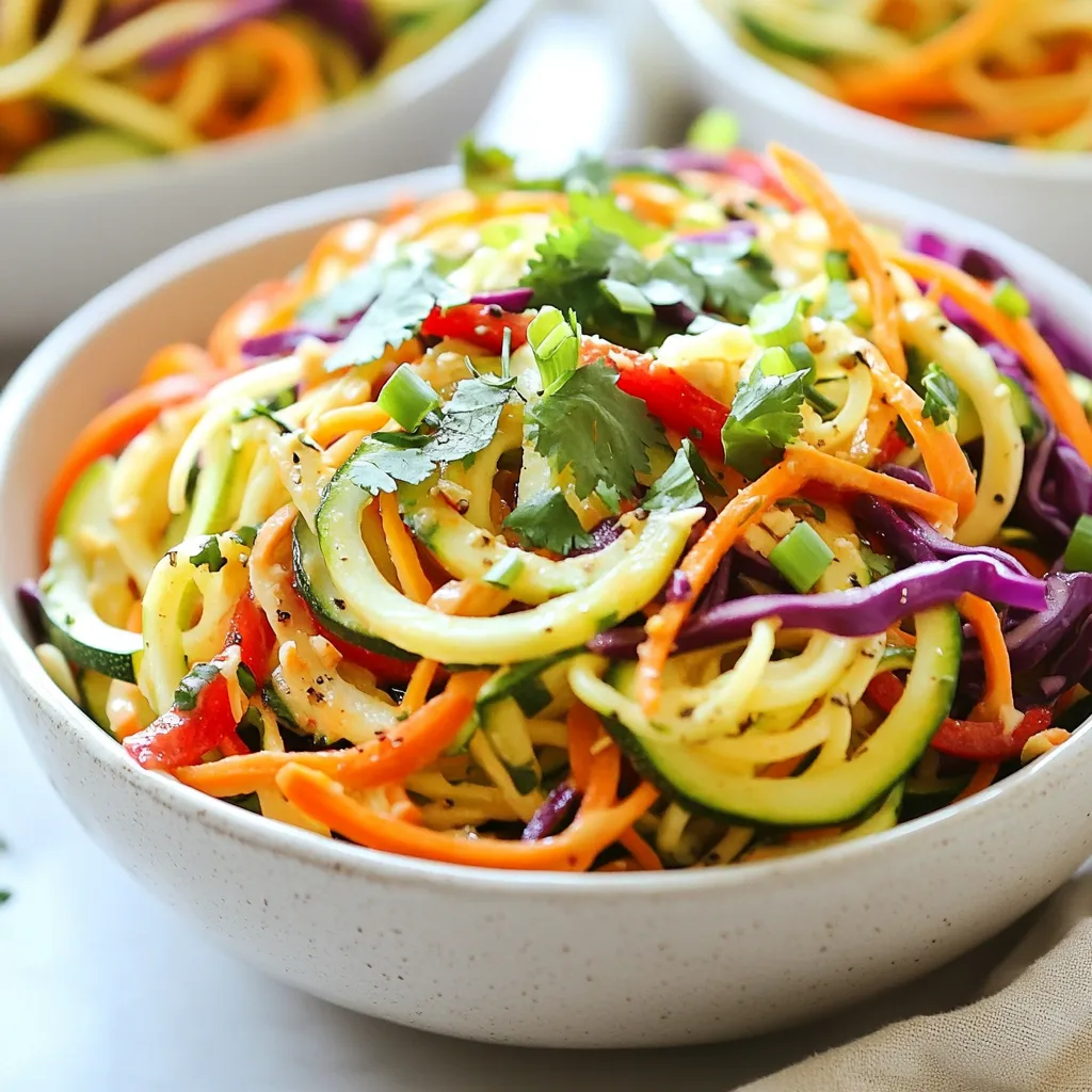 Spicy Peanut Zoodle Salad Flavorful and Healthy Dish