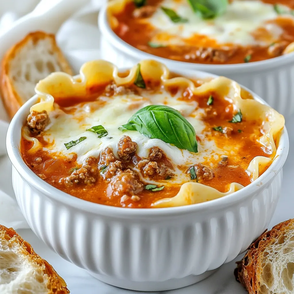 One Pot Lasagna Soup Flavorful and Easy Recipe