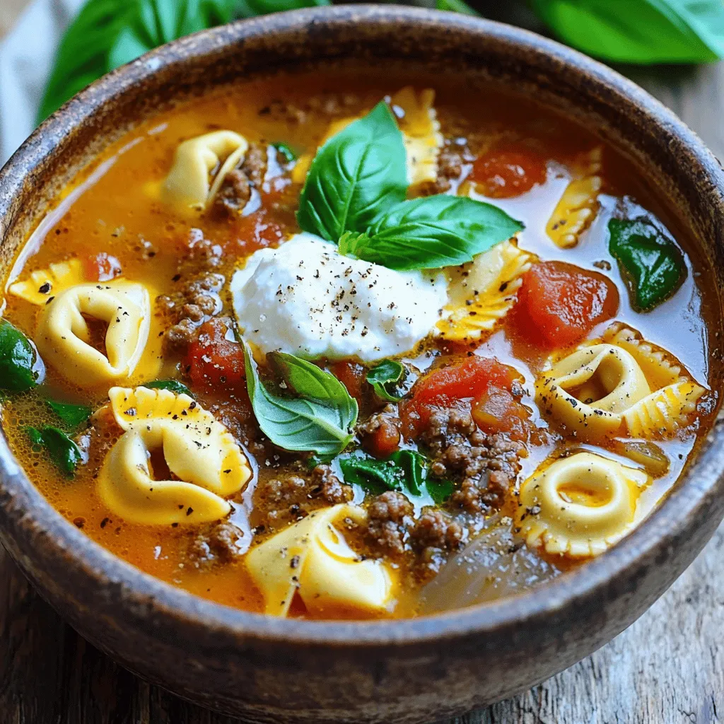 Lasagna Soup with Tortellini: A Comforting Twist on a Classic