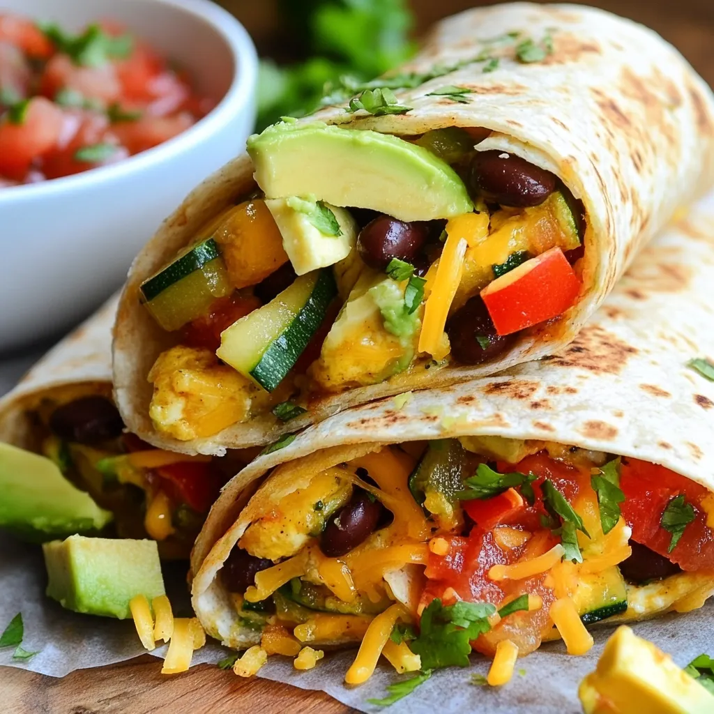 Veggie Loaded Breakfast Burritos Tasty and Healthy Meal