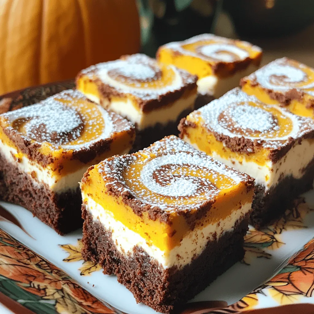 Pumpkin Brownie Bites Cream Cheese Swirl Delight