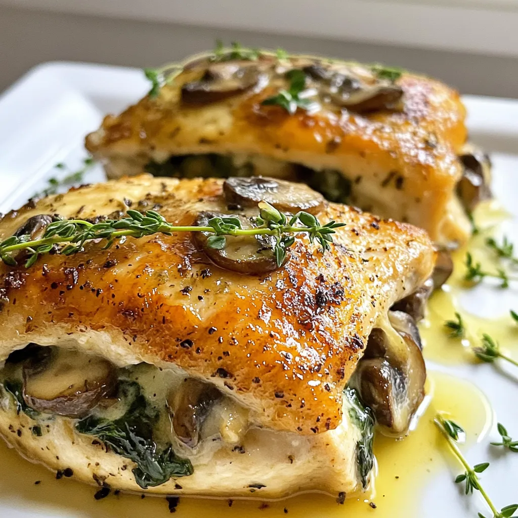 Mushroom Spinach Stuffed Chicken Savory and Simple Meal