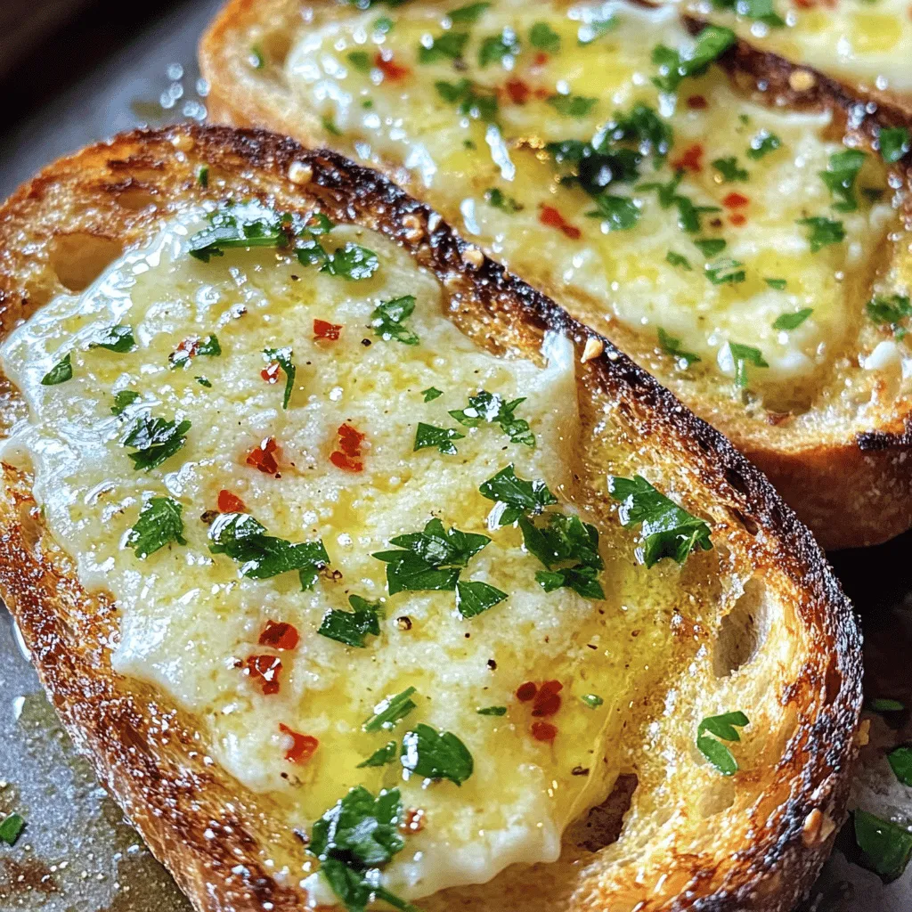 To make a great garlic bread recipe, you only need a few key ingredients. The main star is sliced bread. You can use any type, but thicker bread gives the best results. Sourdough or ciabatta are my favorites for their texture and flavor.