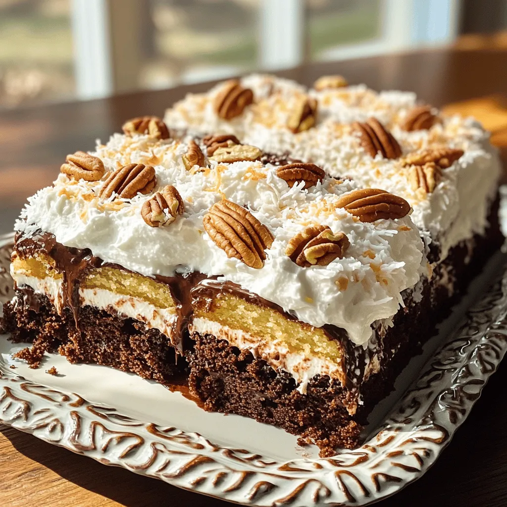 German Chocolate Poke Cake Irresistible Chocolate Delight