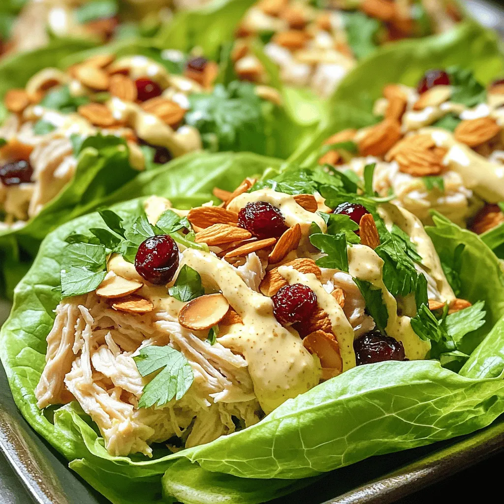 Cranberry Almond Chicken Lettuce Wraps Delightful Meal