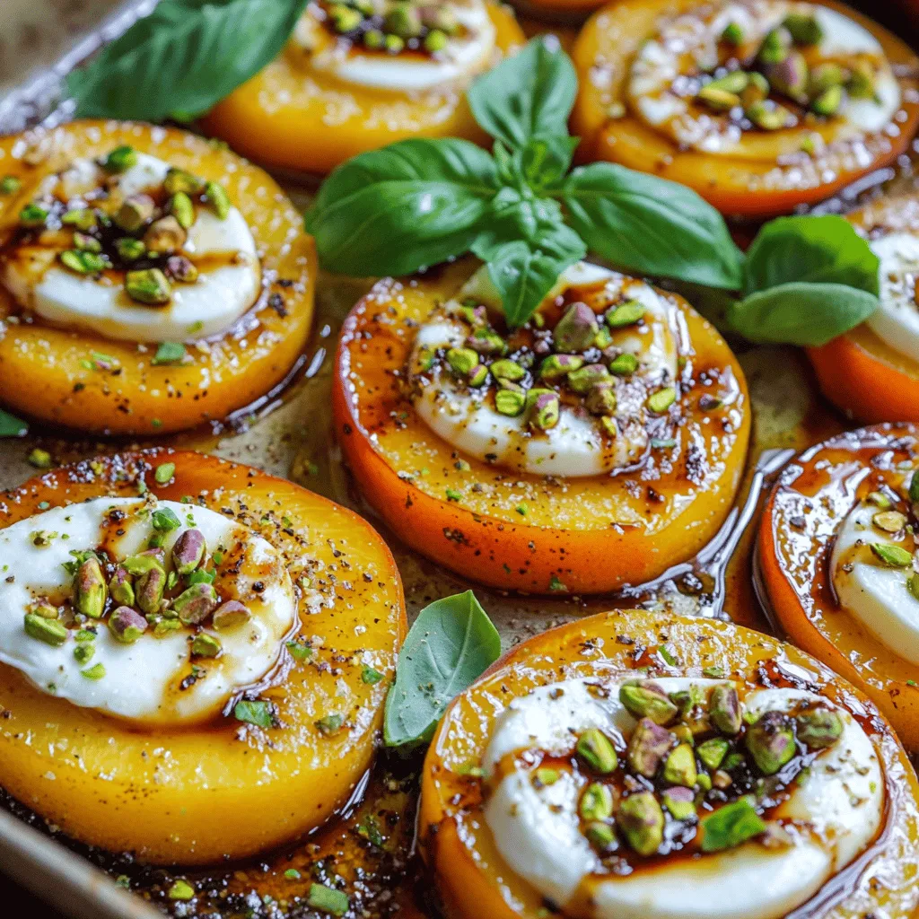 To make roasted peaches with mozzarella, you