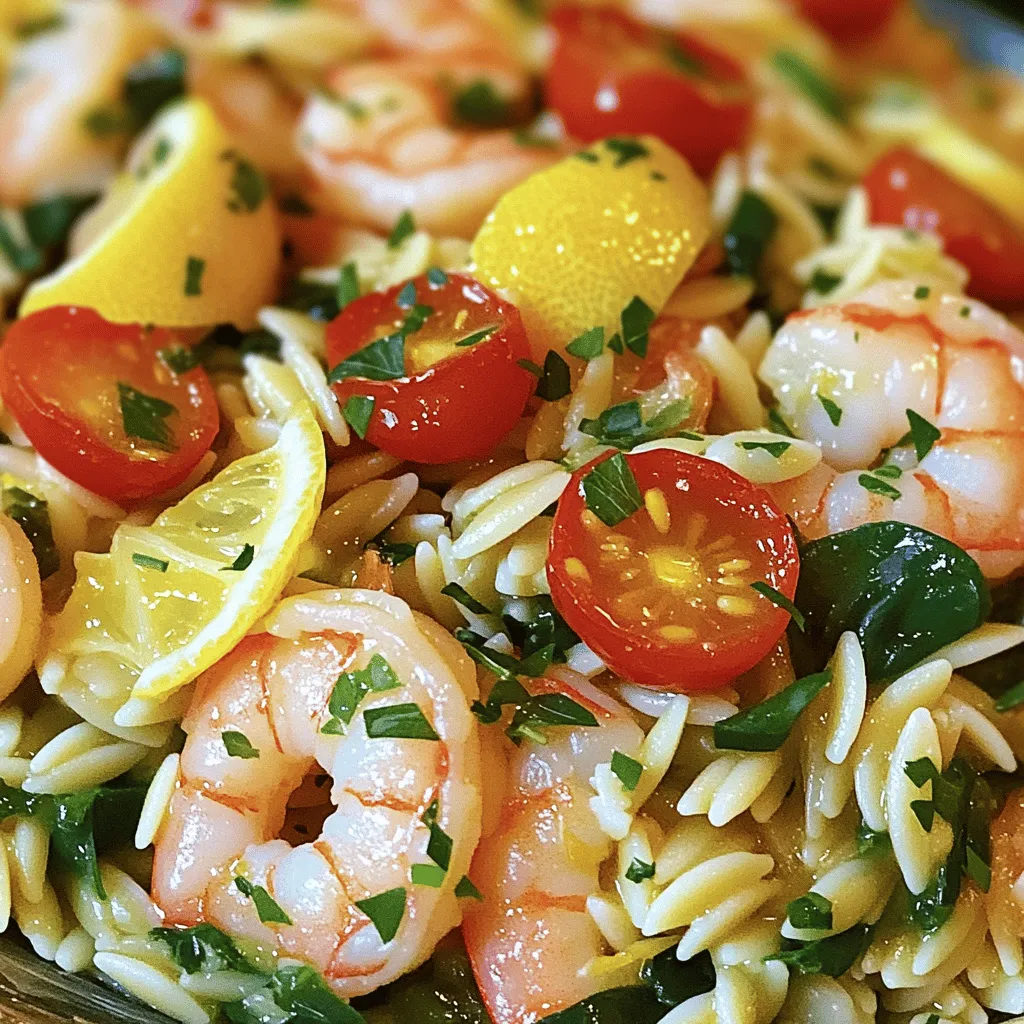 Lemon Garlic Orzo with Shrimp Easy and Flavorful Dish