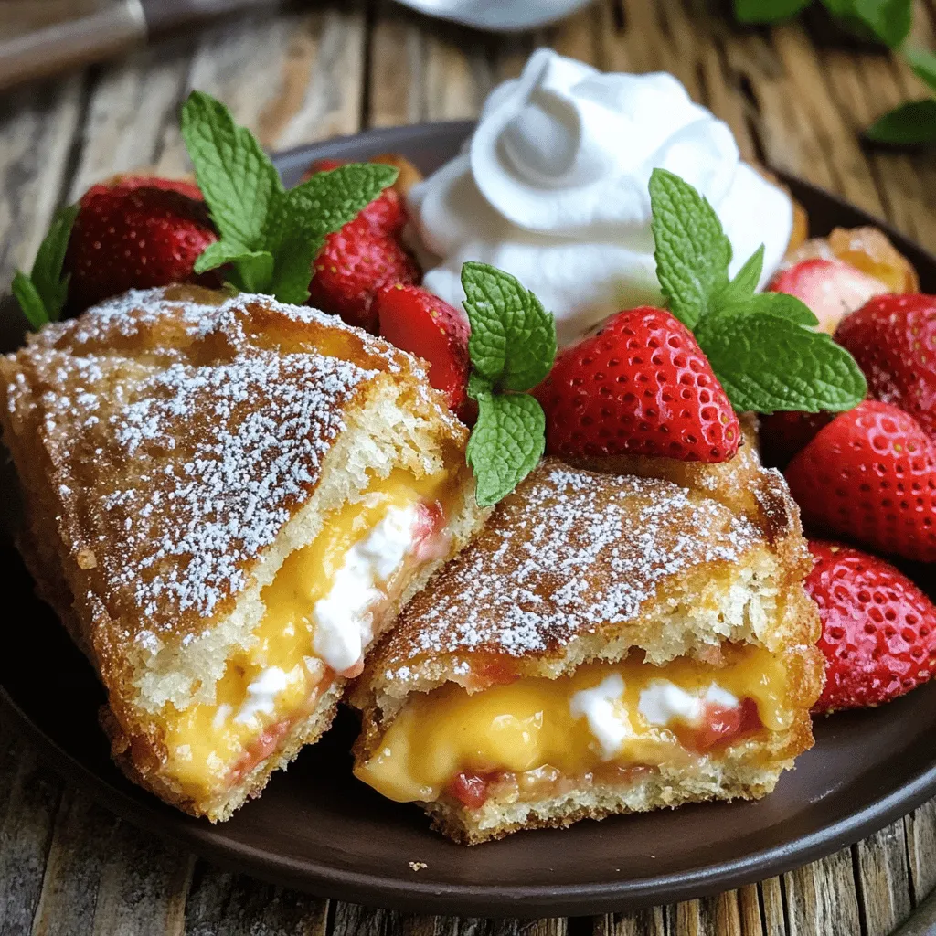 Fried Strawberry Cheesecake Sandwiches Delightful Treat