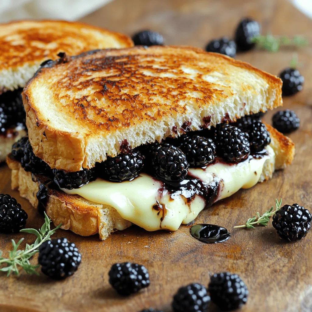 Blackberry Balsamic and Brie Grilled Cheese Delight