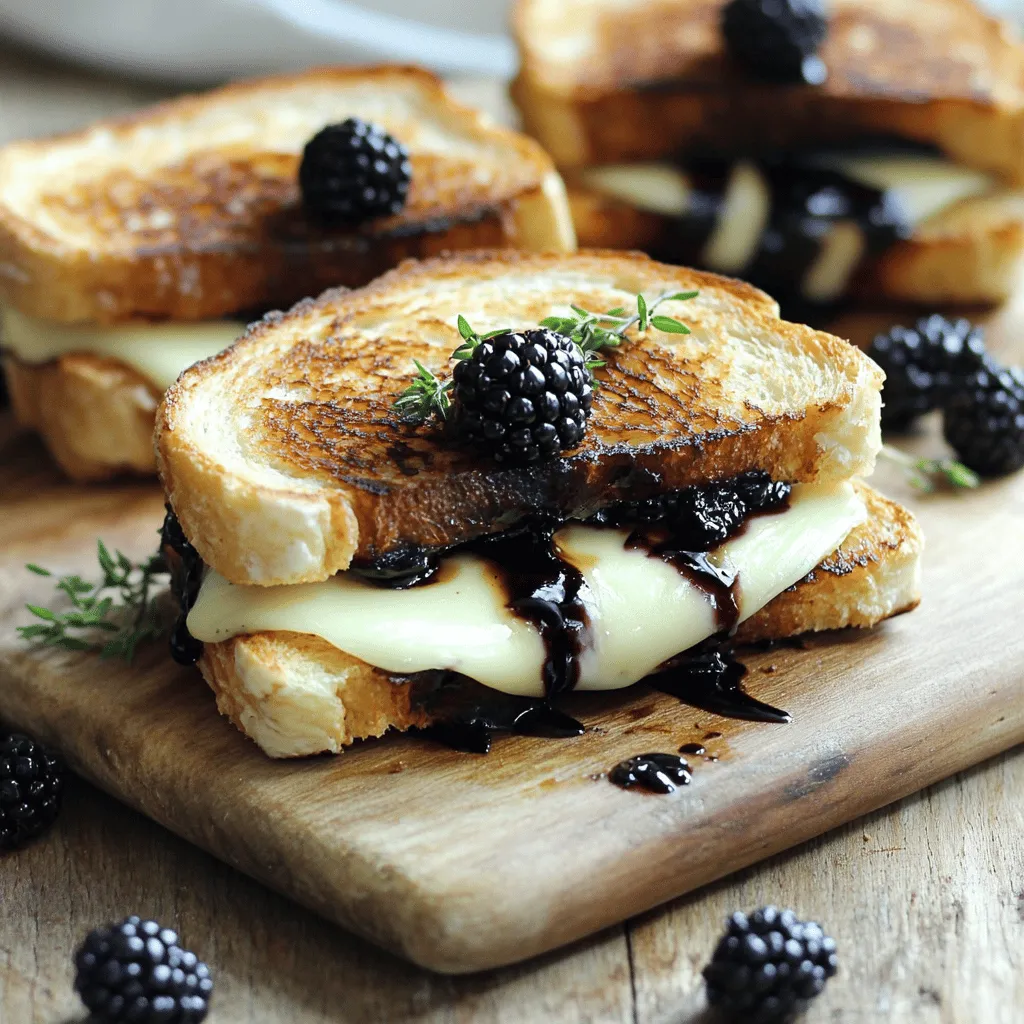 To make the delightful Blackberry Balsamic and Brie Grilled Cheese, you will need the following ingredients: