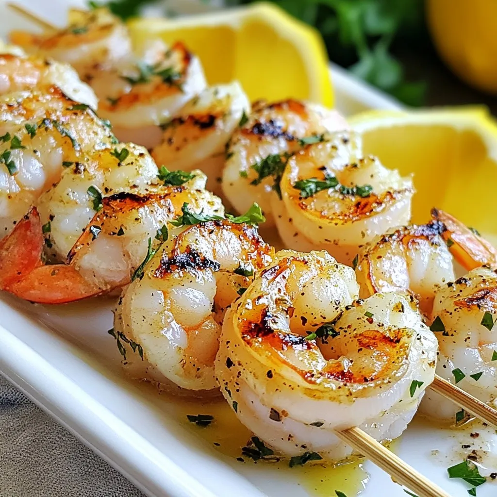 Lemon Herb Grilled Shrimp Skewers Flavorful Delight