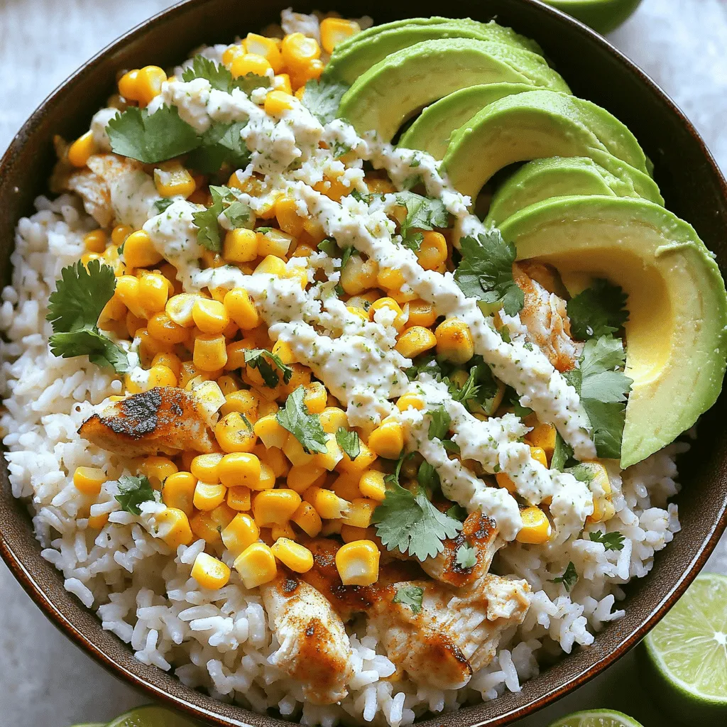 Street Corn Chicken Rice Bowl Flavorful and Easy Meal