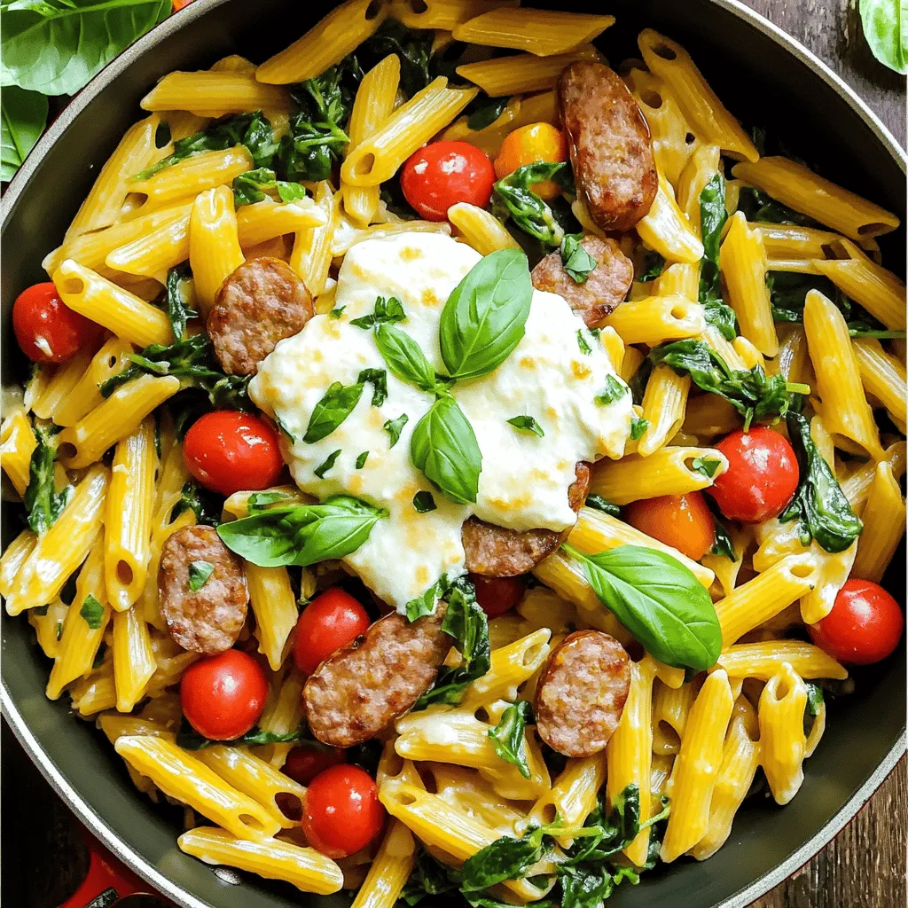 To make a tasty one pot smoked sausage pasta, you need the right ingredients. Here’s what you will need: