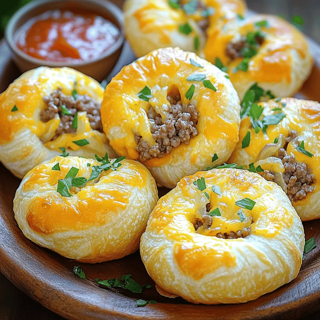 - 1 lb ground beef - 1 cup shredded cheddar cheese - 1 cup shredded mozzarella cheese - 1 small onion, finely chopped - 2 cloves garlic, minced