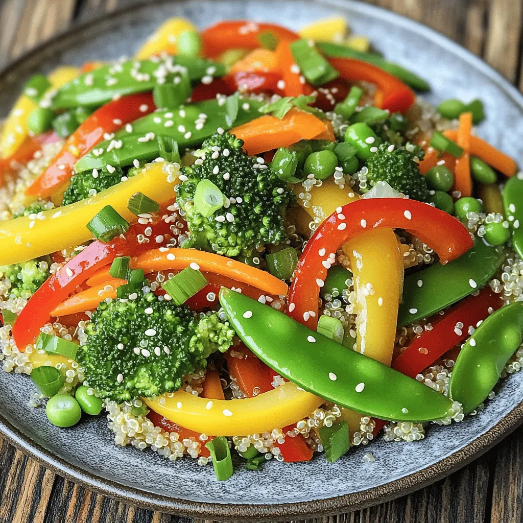 Rainbow Veggie Quinoa Stir-Fry Simple and Fresh Dish
