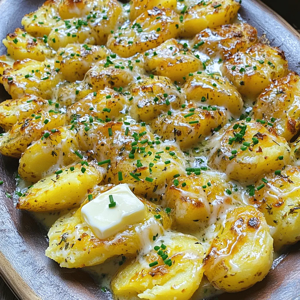Restaurant Style Smashed Potatoes Simple and Flavorful