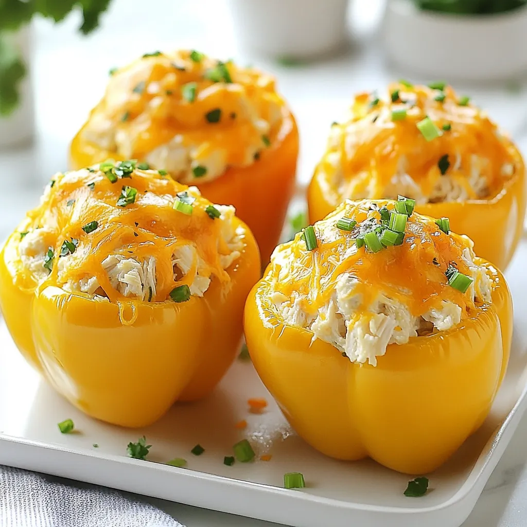 Buffalo Chicken Stuffed Peppers Tasty and Easy Dish