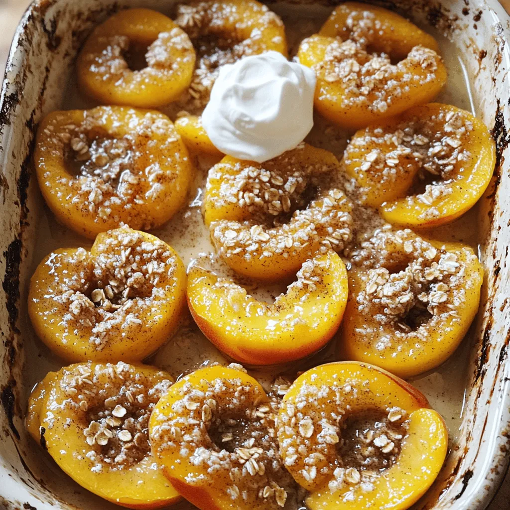 Cinnamon Sugar Baked Peaches Easy and Delicious Dessert