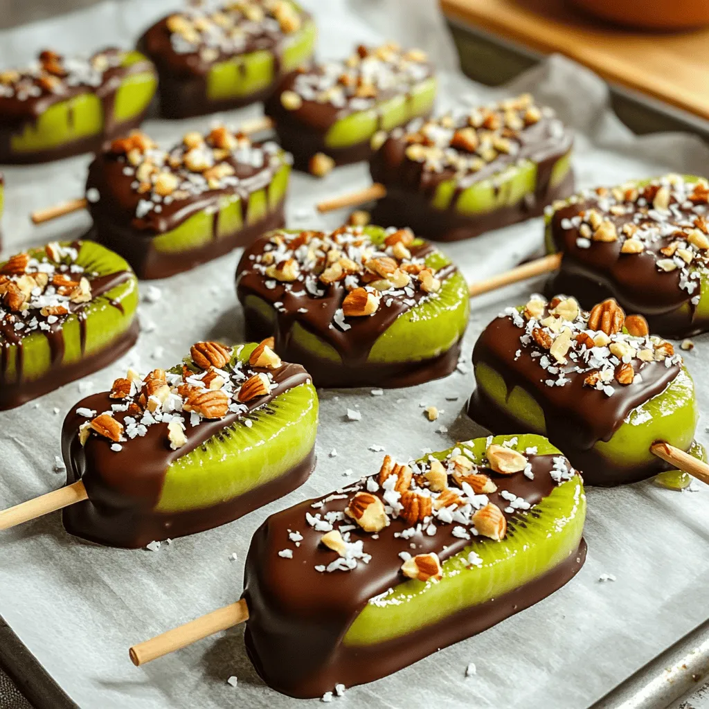 Chocolate Covered Kiwi Pops Delightful and Easy Treat