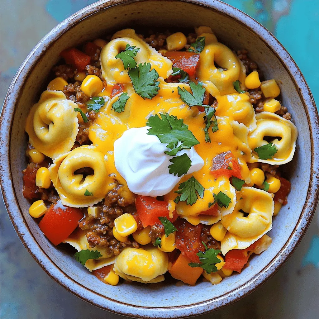 To make Taco Tortellini, you need a few simple steps. First, gather your ingredients. For this taco tortellini recipe, you