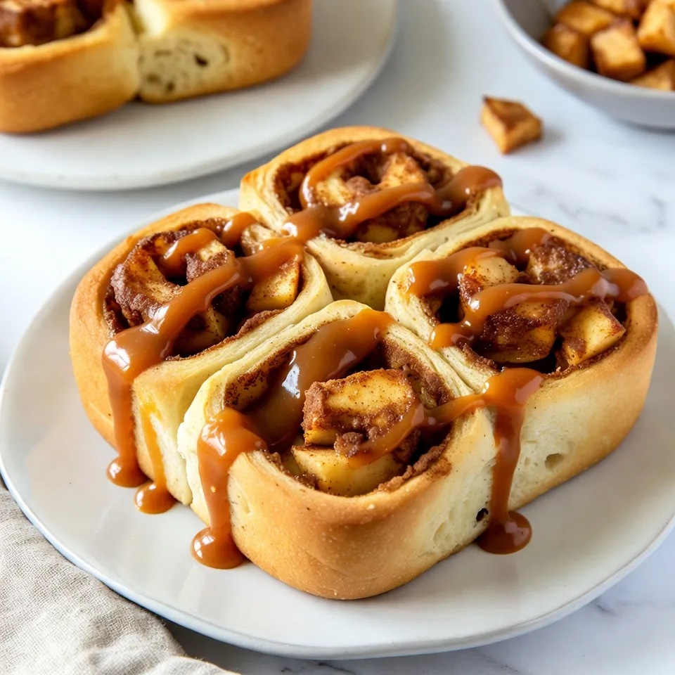 Caramel Apple Cinnamon Rolls Irresistible Morning Treat