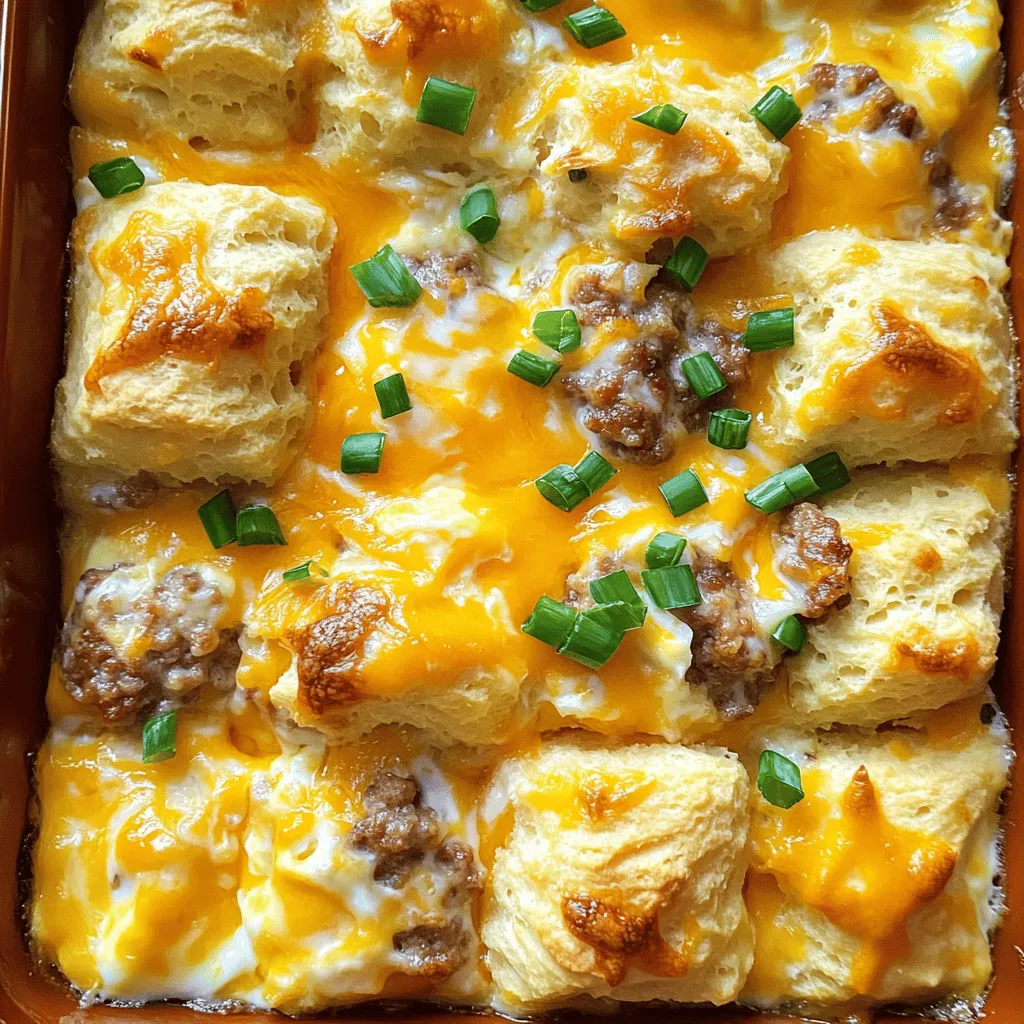 Sausage, Egg &#038; Cheese Biscuit Casserole Delight