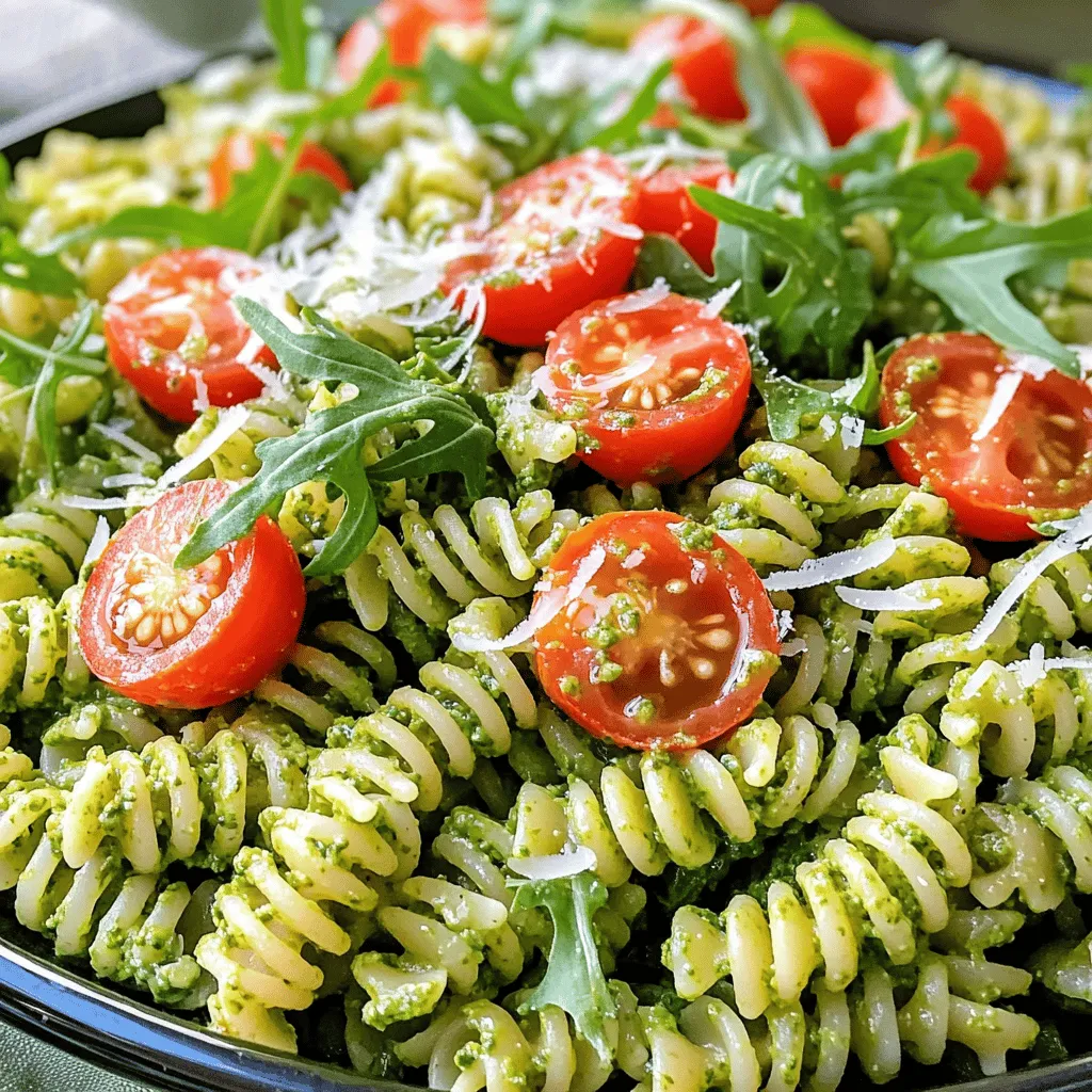 Pesto Pasta Salad with Tomatoes Fresh Flavor Burst