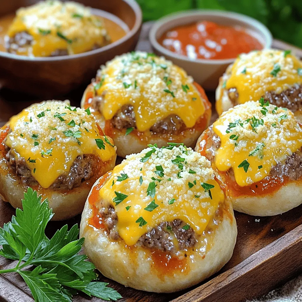 To make garlic parmesan cheeseburger bombs, you need simple, tasty ingredients. Here’s a breakdown of what you require: