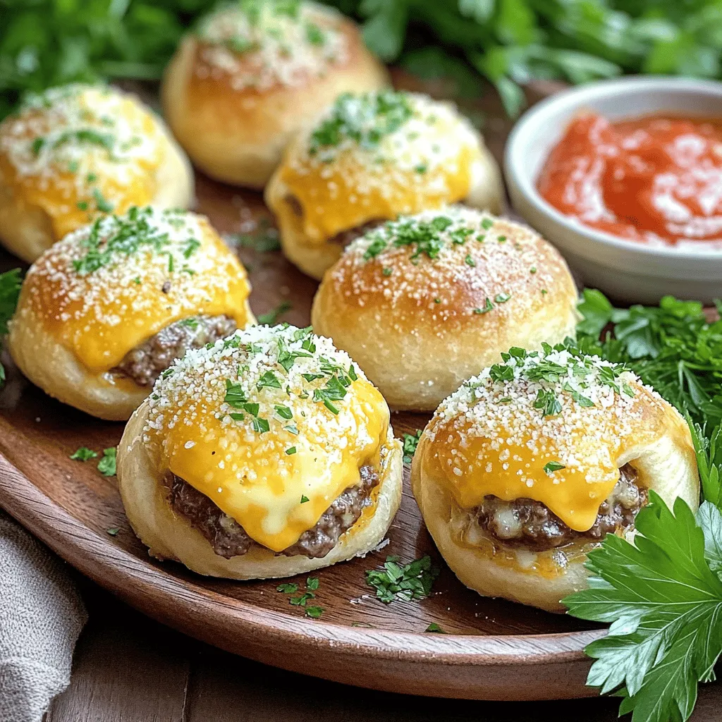 Garlic Parmesan Cheeseburger Bombs Tasty Party Snack