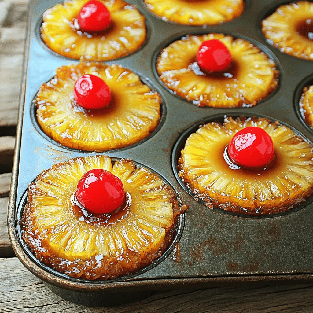 - 1/2 cup unsalted butter (1 stick), melted - 1/4 cup brown sugar - 1 can (20 oz) sliced pineapple, drained - Maraschino cherries (as desired) - 1 cup all-purpose flour - 1 tsp baking powder - 1/2 tsp baking soda - 1/4 tsp salt - 1/2 cup granulated sugar - 1/2 cup whole milk - 1 large egg - 1 tsp vanilla extract