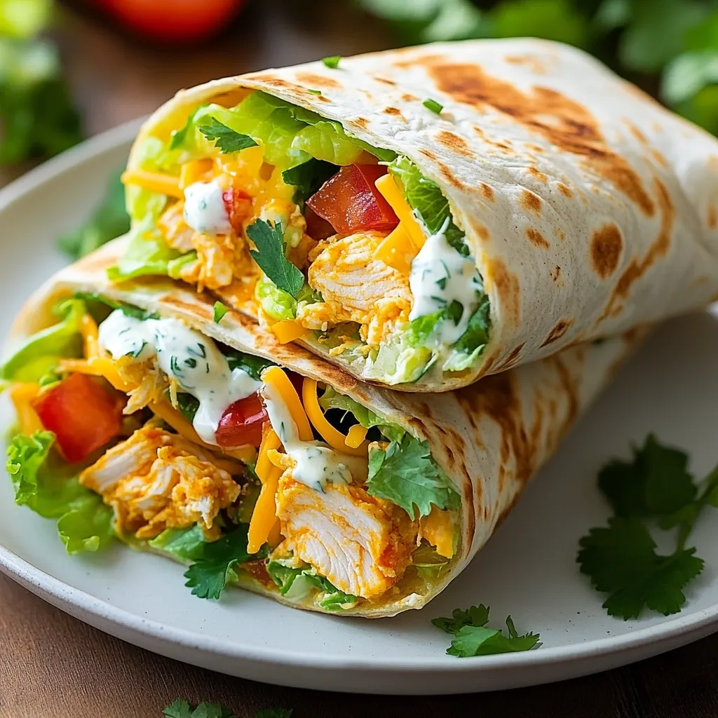 Buffalo Ranch Chicken Wraps Tasty and Quick Meal